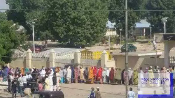 Photo: Maiduguri Residents Line Up To Identify Corpses After Boko Haram Attack